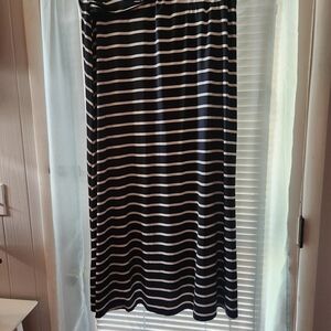 Striped Black and White Women's Skirt